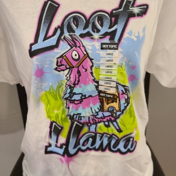 2 Fortnite Hot Topic tee shirts L large NWT - Picture 2 of 3